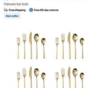 Better Homes And Gardens Gold Flatware Set